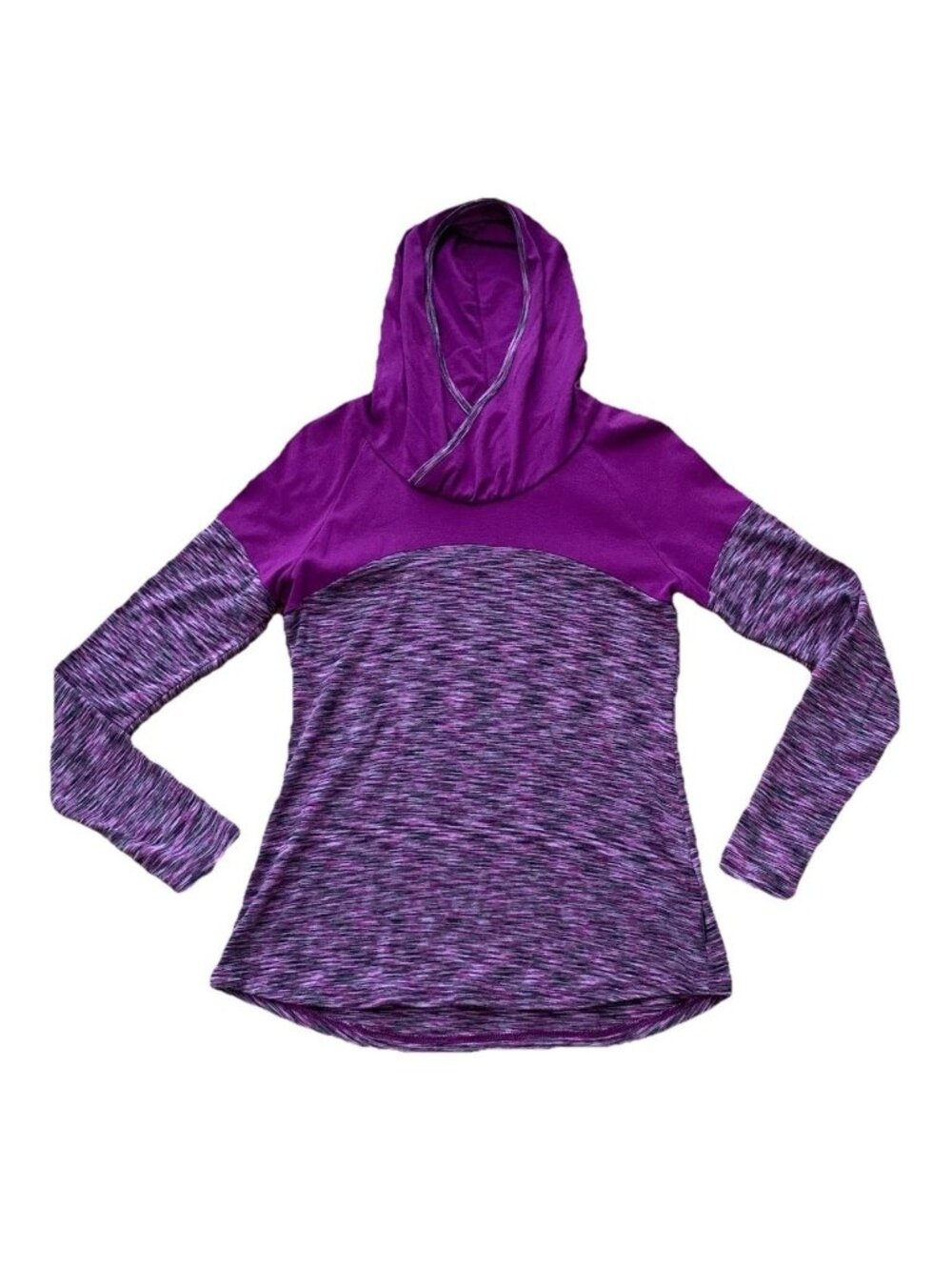Columbia Sportswear Company Long Sleeve Hood Purple Heathered Size Large